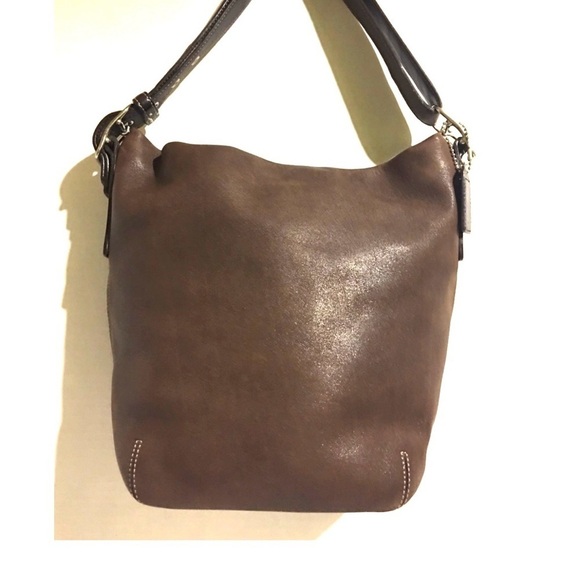 Coach vintage brown distressed leather crossbody handbag